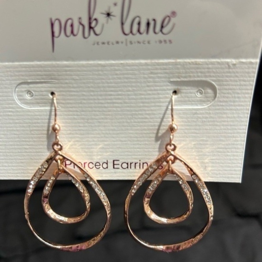 NWT Park Lane Belle Rose Gold Layered Dangle Earrings